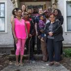 KLT and Harambee in front of future interpretive center